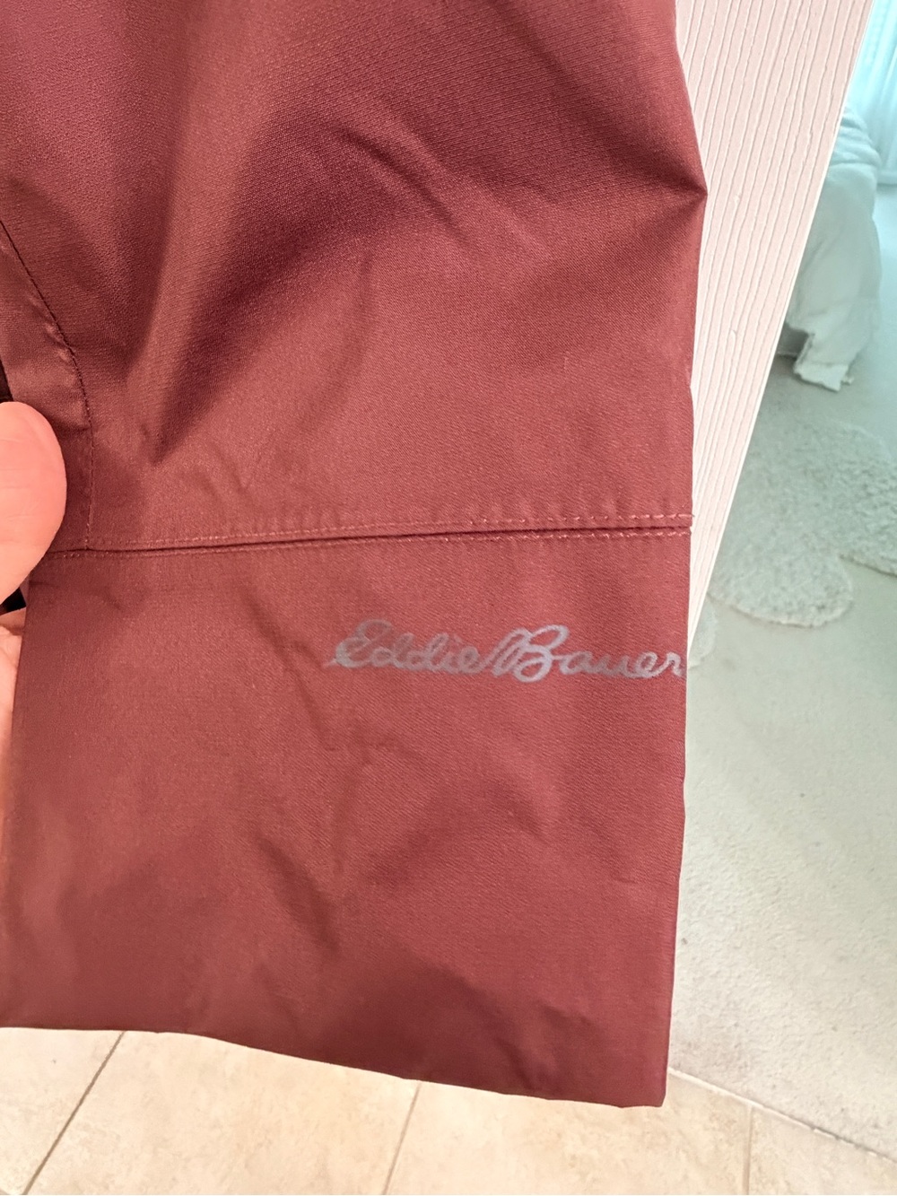 Eddie Bauer Women's Maroon Hooded Trench Coat- GIRL ON THE GO RAINCOAT TRENCH - Picture 9 of 11